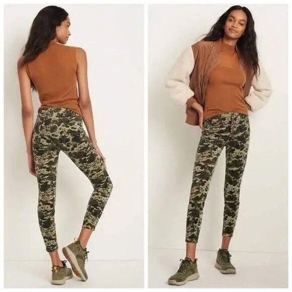 Anthropologie Pants - Anthropologie Pilcro High-Rise Corduroy Camo Ankle Pants 28